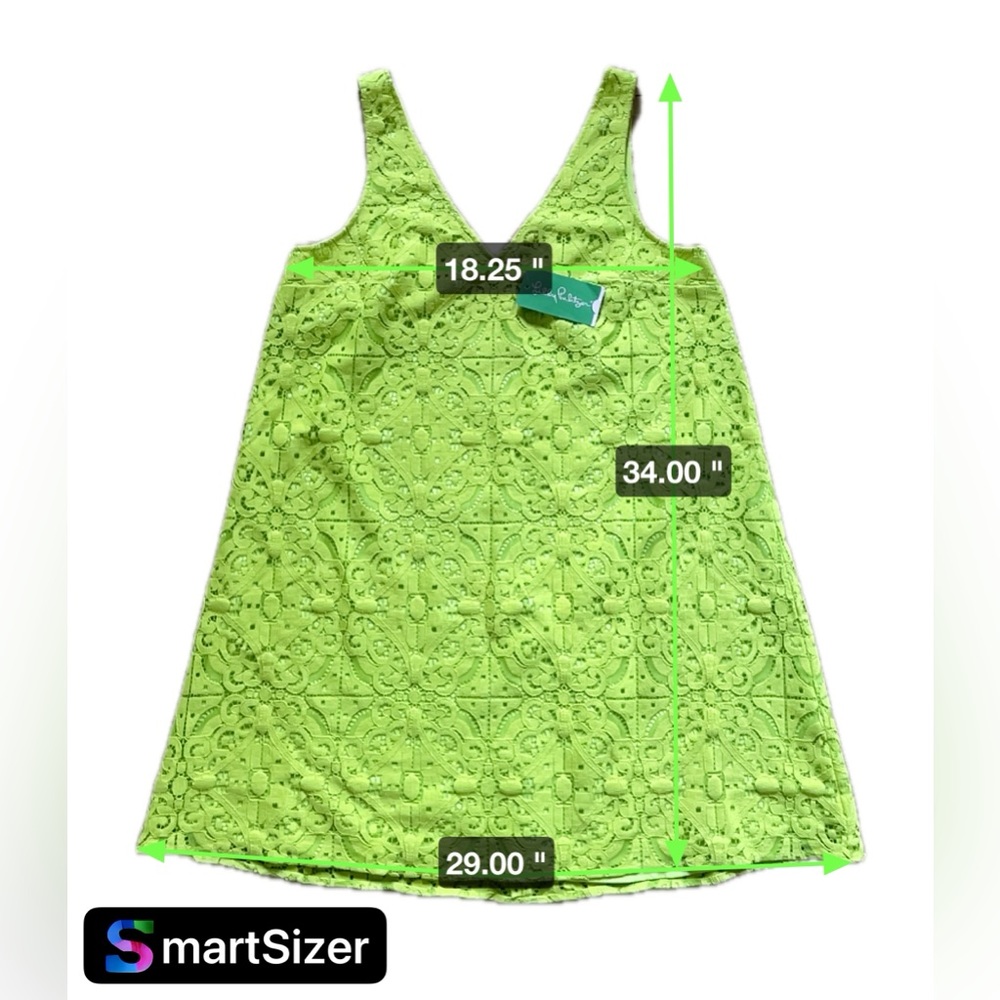 NWT - LILLY PULITZER “Anamaria” Lime Tank Mini Summer Dress - Picture 4 of 10